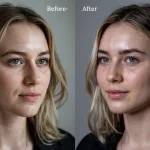 Cheekbone Filler Before and After